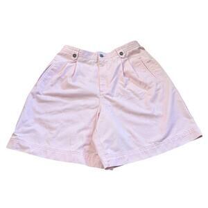 VTG Liz Sport Pink High Waisted High Rise Mom Shorts Pleated Size 12 Petite 12P